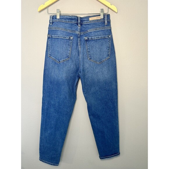 Cello High Rise Slim Boyfriend Jeans Womens Junior Sz 7 Blue Distressed Denim - Picture 5 of 7